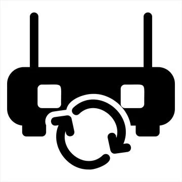 Sync glyph icon vector illustration isolated on white background Stock Illustration