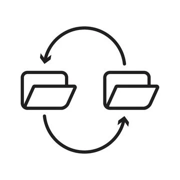 Sync Icon for Data Coordination, Team Collaboration, and Efficient Management イラスト素材