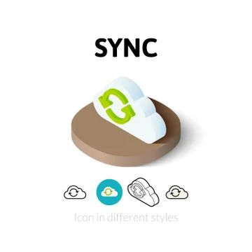 Sync icon in different style 스톡 일러스트