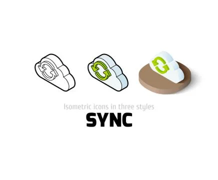 Sync icon in different style Stock Illustration