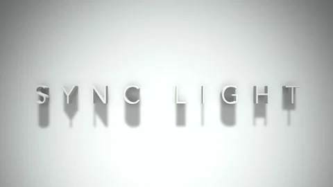 Sync light 3D title animation with shadows on a white background Video stock 297387866