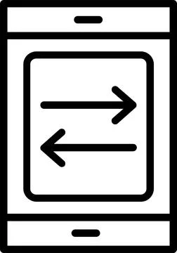 Sync Line Icon Design Stock Illustration