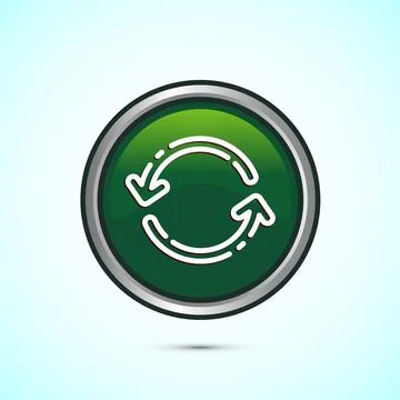 Sync processing icon design, Synchronization or reset icon, Reload sign, Gr.. Stock Illustration