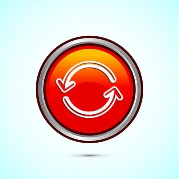 Sync processing icon design, Synchronization or reset icon, Reload sign, Or.. Stock Illustration