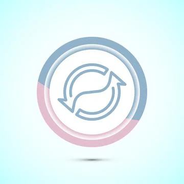 Sync processing icon design, Synchronization or reset icon, Reload sign, Pa.. Stock Illustration