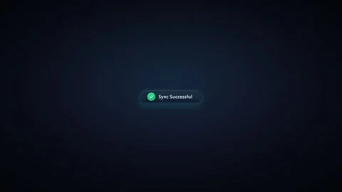 Sync successful ui animation: minimalist digital notification button for ap.. Stock Footage 337554542