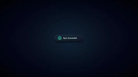 Sync successful ui animation: minimalist digital progress indicator for sof.. Stock Footage 337554622