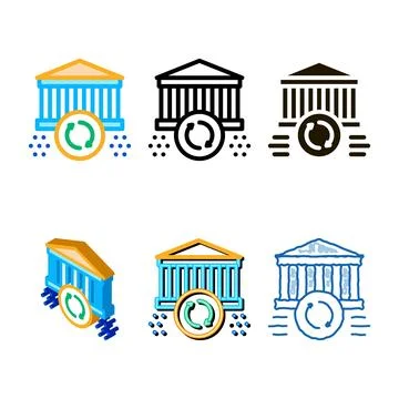 Sync update icon vector outline edition 스톡 일러스트