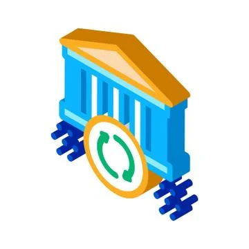 Sync update isometric icon vector illustration Stock Illustration