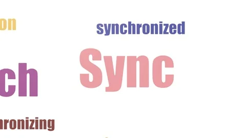 Sync Wordcloud Animated Isolated Stock Footage 107208492