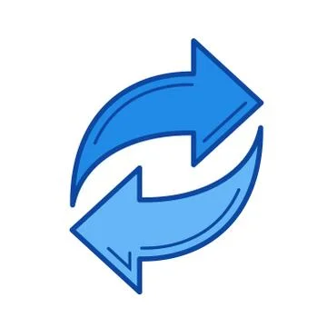 Synch data line icon. Stock Illustration