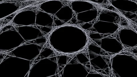 Synchromesh 1009: Abstract 3D art structure. Stock Footage 244877576