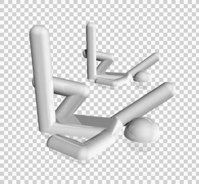 Synchronised Swimming 3D symbol Stock Illustration