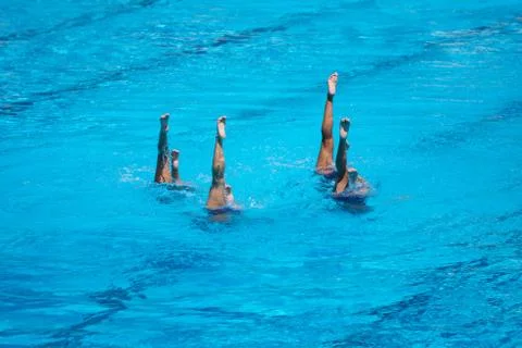 Synchronised Swimming Foto stock