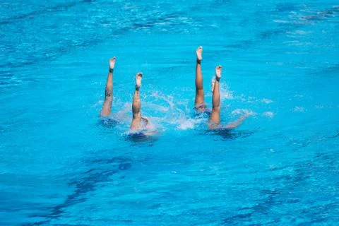 Synchronised Swimming Foto stock