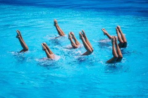 Synchronised Swimming Foto stock