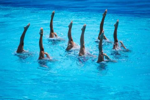 Synchronised Swimming Stock-Fotos