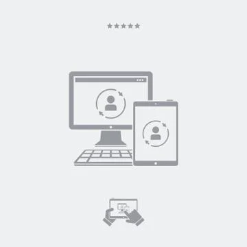 Synchronization account on devices Stock Illustration
