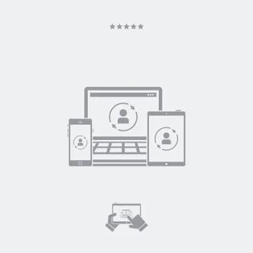 Synchronization account on devices Illustrazione stock