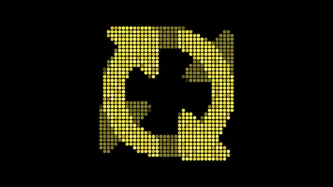 Synchronization arrows. Animated Play Video LED Icon Loop Modules for edit with Stock Footage 84931364