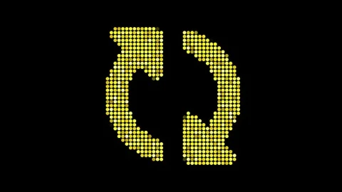 Synchronization arrows. Animated Play Video LED Icon Loop Modules for edit with Stock Footage 84931531