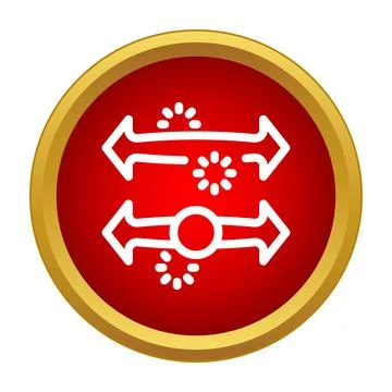 Synchronization arrows exchanging data in red icon 스톡 일러스트