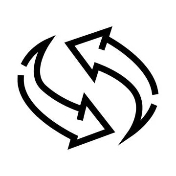 Synchronization arrows moving in a continuous cycle loop Stock Illustration