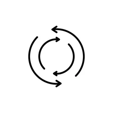 Synchronization Arrows Repeat Icon for Backup and Restore Services Stock Illustration