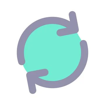 Synchronization flat color ui icon イラスト素材