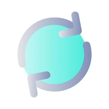 Synchronization flat gradient color ui icon 스톡 일러스트