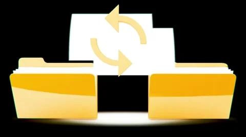 Synchronization folders Stock Footage 8766338