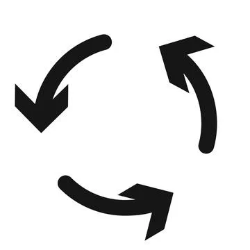Synchronization icon Black line art vector logo イラスト素材