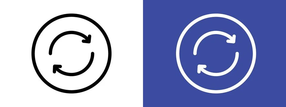 Synchronization icon logo sign set vector outline イラスト素材