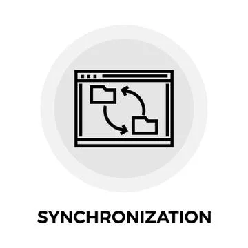 Synchronization Line Icon Stock Illustration