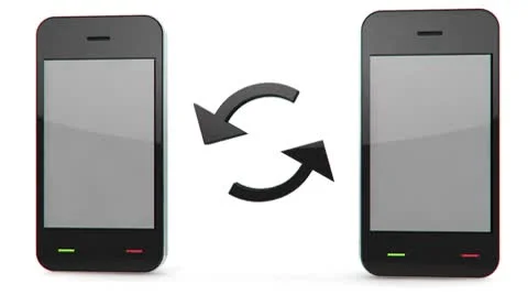 Synchronization of phones Stock Footage 8845683