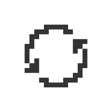 Synchronization pixelated ui icon Stock Illustration