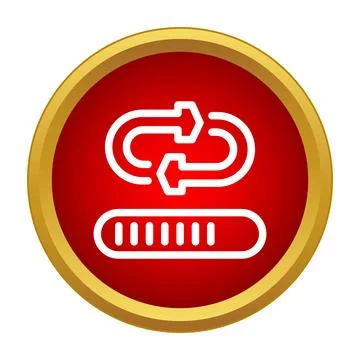 Synchronization progress bar refresh loading icon 库存插图