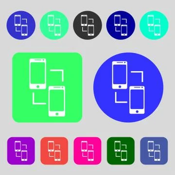 Synchronization sign icon. communicators sync symbol. Data exchange.12 colore 스톡 일러스트