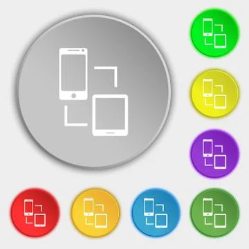 Synchronization sign icon. communicators sync symbol. Data exchange. Symbols  스톡 일러스트
