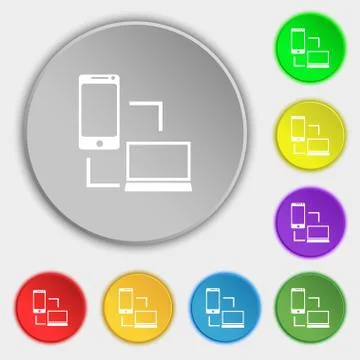 Synchronization sign icon. communicators sync symbol. Data exchange. Symbols  스톡 일러스트