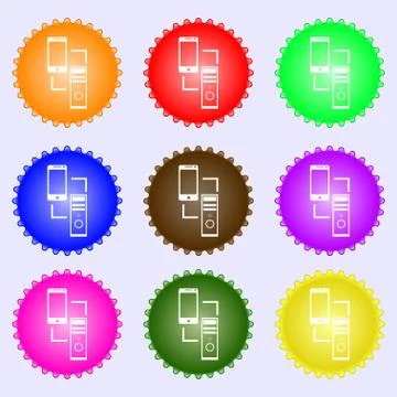 Synchronization sign icon. communicators sync symbol. Data exchange. A set of Illustrazione stock