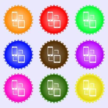 Synchronization sign icon. communicators sync symbol. Data exchange. A set of 스톡 일러스트