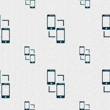 Synchronization sign icon. communicators sync symbol. Data exchange. Seamless 스톡 일러스트