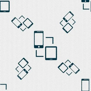 Synchronization sign icon. communicators sync symbol. Data exchange. Seamless 스톡 일러스트