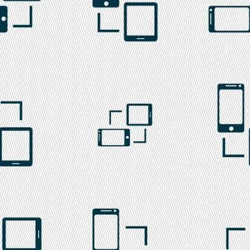 Synchronization sign icon. communicators sync symbol. Data exchange. Seamless Illustrazione stock