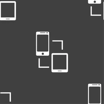Synchronization sign icon. communicators sync symbol. Data exchange. Seamless 스톡 일러스트