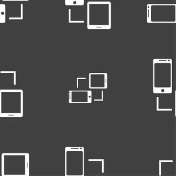 Synchronization sign icon. communicators sync symbol. Data exchange. Seamless 스톡 일러스트