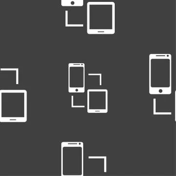 Synchronization sign icon. communicators sync symbol. Data exchange. Seamless イラスト素材