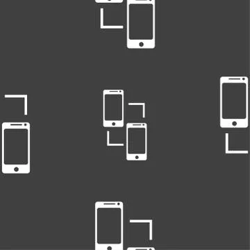 Synchronization sign icon. communicators sync symbol. Data exchange. Seamless 스톡 일러스트