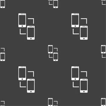 Synchronization sign icon. communicators sync symbol. Data exchange. Seamless 스톡 일러스트